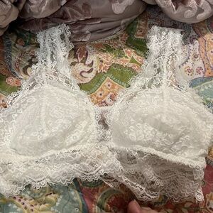 White bralettes size Large